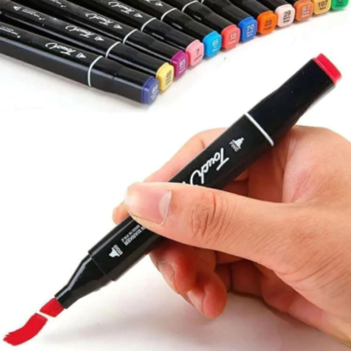 Kit canetinhas ponta dupla 24 cores