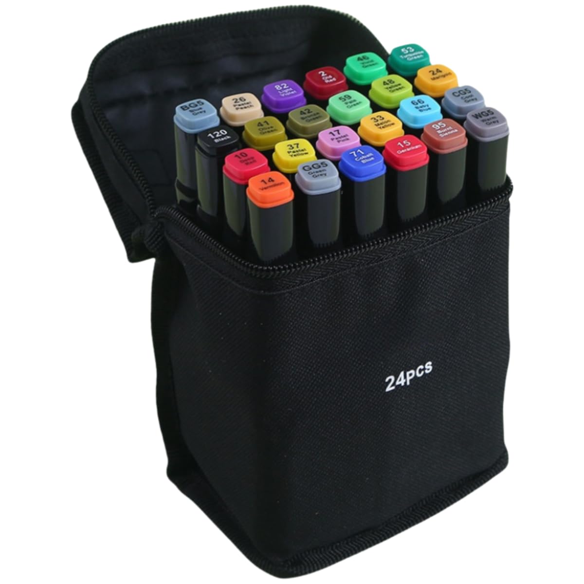 Kit canetinhas ponta dupla 24 cores